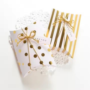 Luxury mini paper pillow shaped <b>box</b>, floor paper wedding <b>party</b> gift, customizable according to needs - Product Image 5