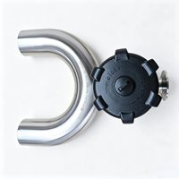 Vanne à diaphragme sanitaire DN25 PN16 en acier inoxydable 316L avec volant de type U et raccord stérile Tri-Clamp pour l'industrie pharmaceutique