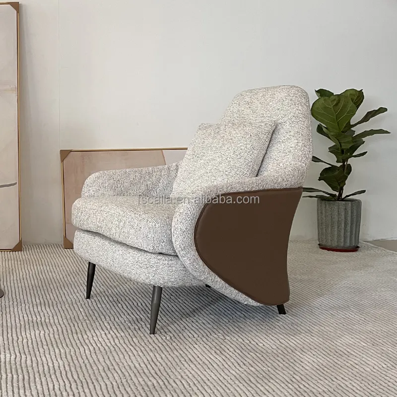 Sala Sofá Cadeiras Nordic Modern Leisure couro pu Lounge cadeira Single Seater Accent tecido poltrona mobiliário