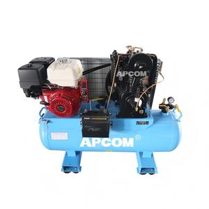 Compresseur d'air à piston, alimenté à l'essence, refroidi par air, lubrifié, pour chantier de construction - Product Image 1