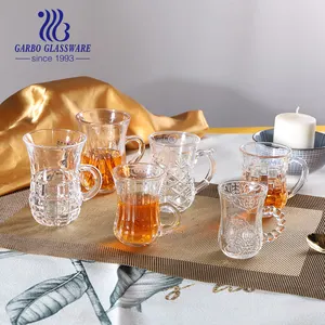 Óculos de chá estilo turco de fábrica/espresso com alças, 4 1/2 onça-conjunto de 6 (6 copos)