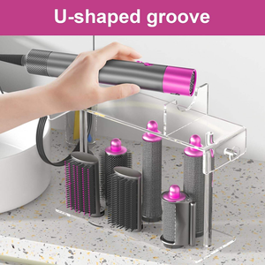 Support de rangement portable en acrylique pour <span class=keywords><strong>accessoires</strong></span> de coiffure <span class=keywords><strong>Dyson</strong></span> HQ, organisateur de comptoir pour <span class=keywords><strong>Airwrap</strong></span> et Styler – Vente en gros - Product Image 5