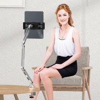 Support de bureau articulé flexible OEM pour téléphone et tablette, support de lit en aluminium pour appareils de 4,7 à 12,9 pouces