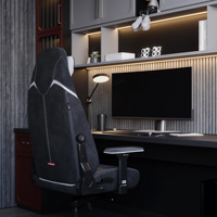 Chaise de bureau ergonomique inclinable et verrouillable noire OEM pour PC Gamer, chaise de bureau ergonomique Emperor pour PC, chaise de jeu PC