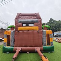 Château gonflable Yuedong avec toboggan et aire de jeux extérieure double pour parc forestier