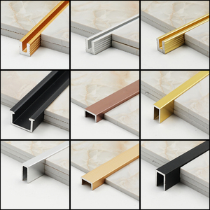 LENWA Profilés de carreaux en ALUMINIUM Colorés Décoratifs Métalliques Aluminium Mur T Forme <span class=keywords><strong>Carrelage</strong></span> Bordure <span class=keywords><strong>Coin</strong></span> Transition - Product Image 6