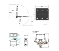 Bras robotique 6-DOF, éducation robotique, bras mécanique, kit de bricolage avec pince métallique MG995R