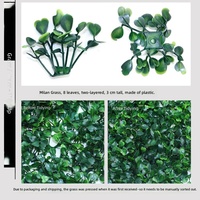 Mur végétal artificiel en gazon de Milan 25x25cm, fausse pelouse en plastique, gazon artificiel persistant, écologique, léger et durable pour fond de pelouse