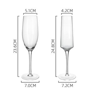 Cristal à longue tige soufflé à la main pour flûtes à <span class=keywords><strong>champagne</strong></span> Gobelets à cocktail élégants et verres à vin - Product Image 6