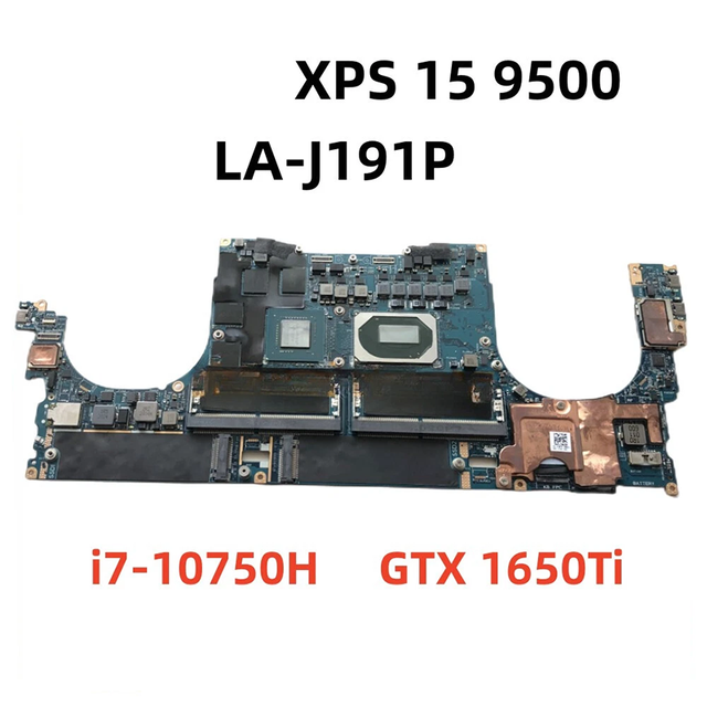I7-10750H GTX1650TI 4G for Dell XPS 15 9500 Motherboard CN-0RHXRG RHXRG LA-J191P