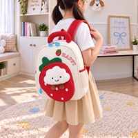 Nouveau Sac à Dos Étudiant 2026 Motif Fraise Dessin Animé Sac à Dos Maternelle Fille