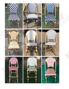 Silla de Comedor Francesa de Bambú y Ratán Antiguo para Restaurante - Product Image 4