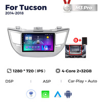 MEKEDE M6 3D Android 2K QLED écran BT 5.1 vidéo de voiture Double Din pour Hyundai Tucson 2014-2018 DSP AM FM ventilateur de refroidissement