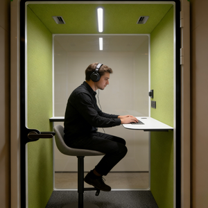 Cabine téléphonique de bureau insonorisée moderne pour une seule personne |   Cabine acoustique écologique pour bureau, bureau à domicile, appels privés - Product Image 3