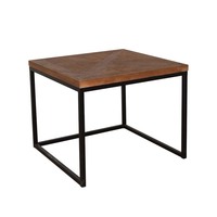 Mesa de té de Madera rústica, Centro de salón, mesas de Centro de madera y hierro, soporte de Tv y juego de mesa de Centro, muebles perfectos