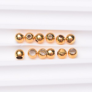 Cuentas Espaciadoras Chapadas en Oro de 2.5, 3, 4, 5, 6, 8mm al por Mayor, Cuentas Redondas Sólidas de Oro de 24k <span class=keywords><strong>para</strong></span> la Fabricación de Joyería, <span class=keywords><strong>Collares</strong></span> y Pulseras - Product Image 5