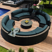 2025 nouveau Support personnalisation lit extérieur loisirs jardin rotin meubles extérieur balcon piscine canapé en plein air