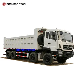 Dongfeng รถดั้มบรรทุก GVW,รถบรรทุกเทท้ายรับน้ำหนัก75ตันติดตั้ง520HP Cummins E5เครื่องยนต์8X4