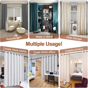 Yijiale có thể điều chỉnh nhiệm vụ nặng nề phòng vách ngăn ngăn phân vùng thanh rèm không khoan thanh rèm để tách phòng - Product Image 4