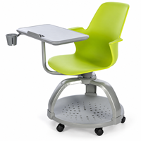 Chaise de formation avec tablette d'écriture et porte-gobelet, chaise d'étude mobile pour bureau, salle de réunion, salle de classe