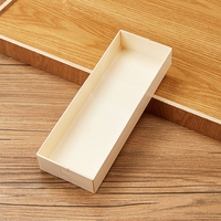 Boîte en bois de tremble pliable personnalisable en usine Qiaoji avec couvercle en plastique PET pour Tiramisu Mousse Pudding Brownie Patisserie Bakery
