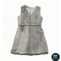 Robe en tweed pour femme d'occasion de haute qualité, vente en gros par pièce, commande minimum de 50 pièces