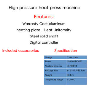 Professional Pull Out High Pressure Heat Press <b>Machine</b> 38x38cm For Custom T Shirt <b>Printing</b> And Heat Transfer On Fabrics - Product Image 2