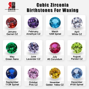 Baifu đồ trang sức chất lượng hàng đầu aaaaa 12 tháng Màu sắc sáp thiết lập vòng Cubic Zirconia birthstones - Product Image 2