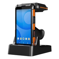 Lecteur PDA robuste Android RFID UHF avec poignée ergonomique, scanner 2D, étanche IP67, norme MIL pour usage industriel
