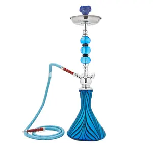 Yeni Tasarım 64 cm Kristal Tek Hosed Nargile Ucuz Nargile Boru Mavi