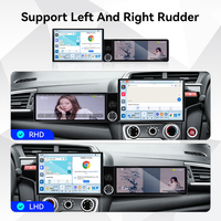 Écran double 13,1-12,3 pouces pour Honda Jazz 2013-2015, autoradio Android Carplay, navigation GPS, système multimédia stéréo
