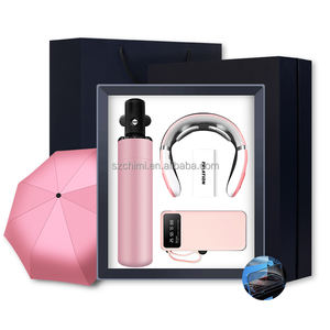 Banque d'alimentation multifonctionnelle avec support Parapluie automatique pliable Cadeau de mariage pour les invités Coffret cadeau d'entreprise unique de luxe idéal - Product Image 2