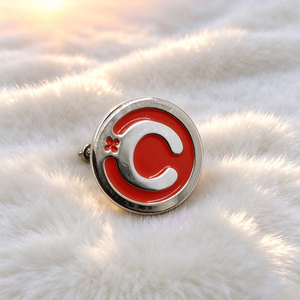 Broche en métal doré avec logo, badge personnalisé en émail souple ou dur, broche de vêtement avec logo personnalisé - Product Image 2
