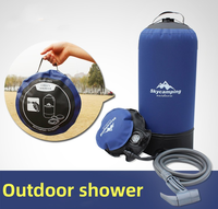Sac de douche Portable pour l'extérieur, Camping randonnée seau de douche à pression pompe à pied tuyau de tête de pulvérisation douche de chauffage solaire pour le Camping