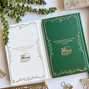 สมุดบันทึก LABON Reading Companion Journal ปกแข็ง พร้อมบันทึกการอ่านหนังสือ  พร้อมช่องติดบันทึกสีสันสดใส  ขนาด A5  วางแผนการอ่านวรรณกรรม  และจัดระเบียบหนังสือ - Product Image 2