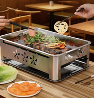 Plaque de cuisson rectangulaire en acier inoxydable Tianfa KAOYULU pour barbecue au charbon de bois commercial, sécurité contre la pénurie d'oxygène