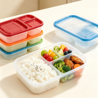 Conteneur de stockage alimentaire en plastique PP de qualité alimentaire, réutilisable, écologique, compatible micro-ondes, tailles personnalisables, impression de logo personnalisée pour salade