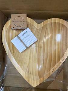 Ultima Novità: Ciotola per la Preghiera con Carte, Ciotola per la Preghiera in Legno a Forma di Cuore, Ciotola Decorativa a Forma di Cuore - Product Image 5