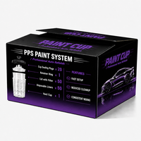 Pot de peinture en aérosol pour réparation de carrosserie avec système de mesure graduée précise et revêtement intérieur