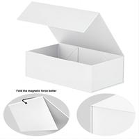 Boîte blanche de recyclage avec logo personnalisé de luxe Boîtes d'emballage pliantes en carton avec ruban