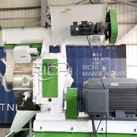 RICHI Presse à granulés de bois à matrice annulaire 500kg/h-1000kg/h - Machine à granulés de bois à haute productivité pour le caoutchouc et le bois - Ligne de production de granulés de bois