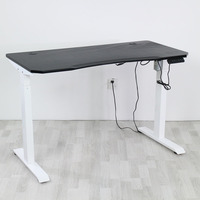 Table de bureau électronique à moteur unique, mécanisme assis-debout, base métallique, ergonomique, réglable en hauteur pour ordinateur