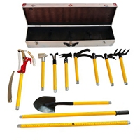 Fournitures de lutte contre l'incendie, ensemble d'outils multifonctionnels avec crochets pour extincteurs, protection incendie en caoutchouc et acier inoxydable