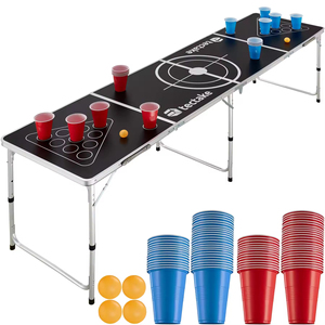 240cm aluminio Metal MDF personalizado portátil Beerpong plegable 8 pies <span class=keywords><strong>Mesa</strong></span> interior 8 pies 8 pies al aire libre Camping plegable cerveza <span class=keywords><strong>Pong</strong></span> <span class=keywords><strong>Mesa</strong></span> - Product Image 1