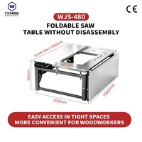 Scie à table coulissante multifonctionnelle WANJIA WJS480 avec plateau en acier inoxydable pour le traitement de grands panneaux, utilisation en atelier de menuiserie, CE