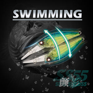 Vente en gros de leurres de pêche flottants en plastique dur pour la pêche à la truite et <span class=keywords><strong>au</strong></span> bar en eau douce, 55 mm, 5,5 g, fabrication chinoise, vente directe d'usine - Product Image 6