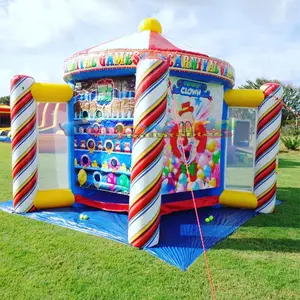 Outdoor commercial grade kids interactive carnival games inflatable 5 in 1 world sport game