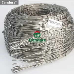 Candurs SS 316 Inox Wire Cable Net Ferrule Flexible Stainless Steel Rope Mesh