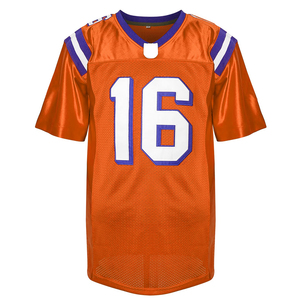 เสื้อฟุตบอลอเมริกันแบบกำหนดเอง แขนสั้น แห้งเร็ว ระบายอากาศได้ดี ผลิตจากโพลีเอสเตอร์ 100% ชุดกีฬา น้ำหนักเบา - Product Image 2