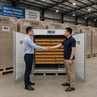 Incubateur d'œufs de poulet électrique automatique professionnel homologué CE, capacité de 2112 œufs, machine combinée